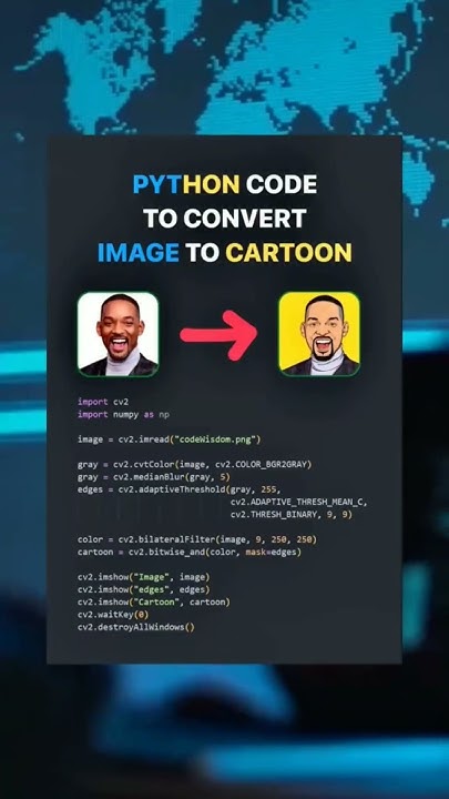 Python code to convert image to carton #programming #python # ...