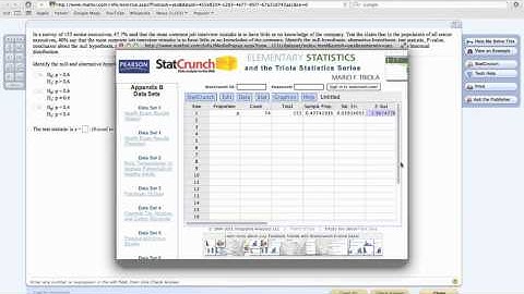 Hypothesis Testing with StatCrunch