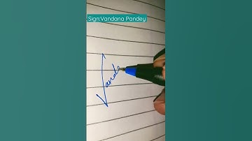 Vandana Pandey name signature #calligraphy #shorts #ytshorts #viral