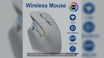 Multi-Device Wireless Mouse Bluetooth 5.0 & 3.0 Mouse 2.4G Wireless Portable Optical Mouse Ergonomic