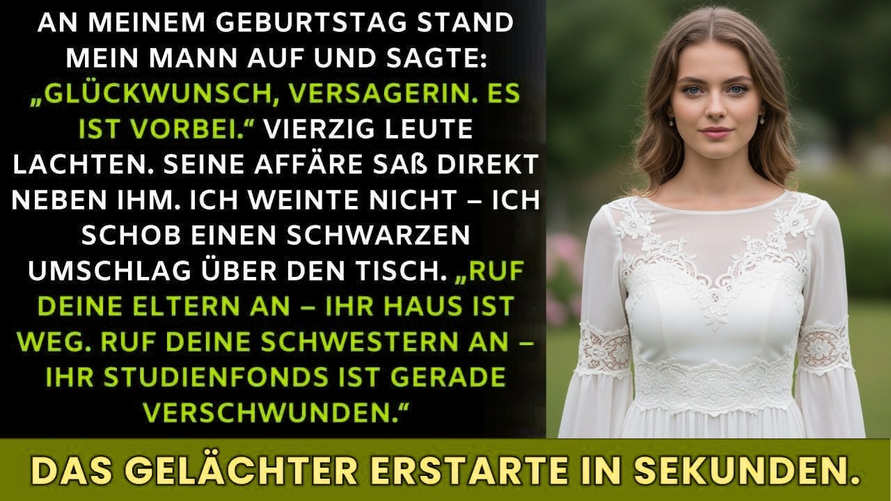 Beim Geburtstagstoast machte mich mein Mann fertig – vor dem Dessert fiel sein Imperium.