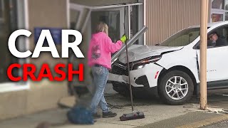 Car crashes into local Post Office