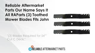 M143520 M145516 Three Predator 54" Blades Fits John Deere GT225 GT235 GT245