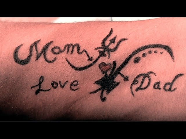 my tattoo one year later  mom and dads handwriting possi  Flickr