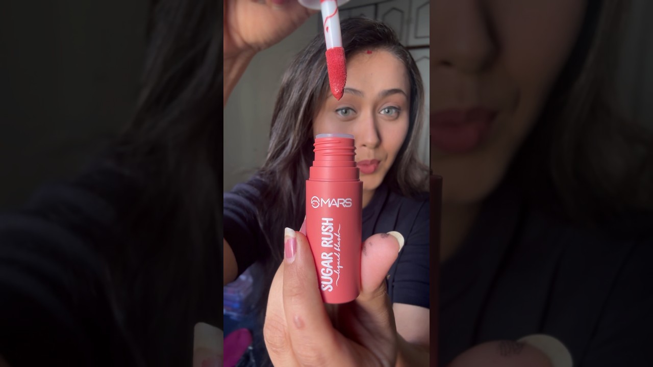 Let’s unbox mars cosmetics sugar rush liquid blush🎀