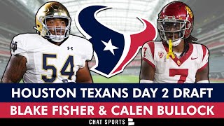 Houston Texans Select Blake Fisher \& Calen Bullock In Day 2 of 2024 NFL Draft After Trade