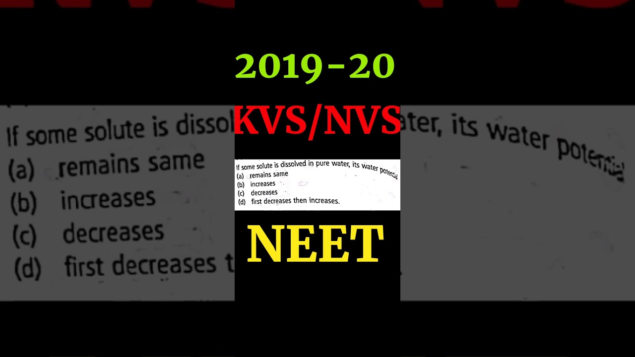 Study Shorts- PYQs for CBSE 12 Biology/ NEET / KVS / NVS / TEACHING EXAM / BIOLOGY 