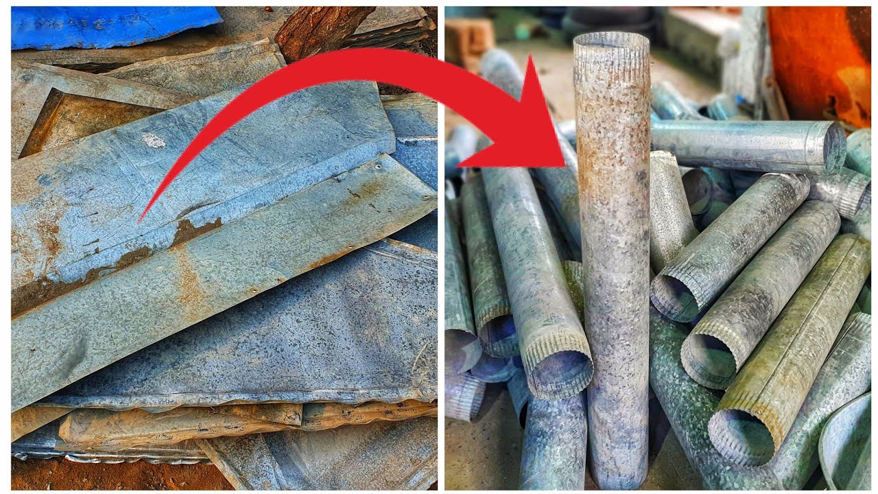 Making a pipe from tin