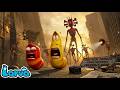 LARVA Episode 2026: Red and Yellow Face a Terrifying Siren Creature in the Ruined City!