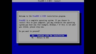 Installing FreeDOS 1.3 RC4