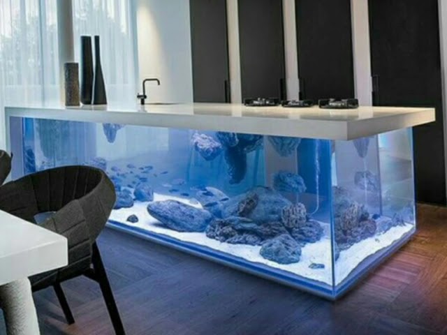 Аквариумы в интерьере. 30 идей.