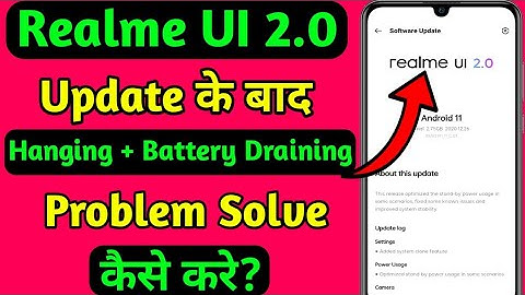 How to fix realme ui 2.0 battery draining Solutions//Realme ui 2.0 Update hang problem Solve