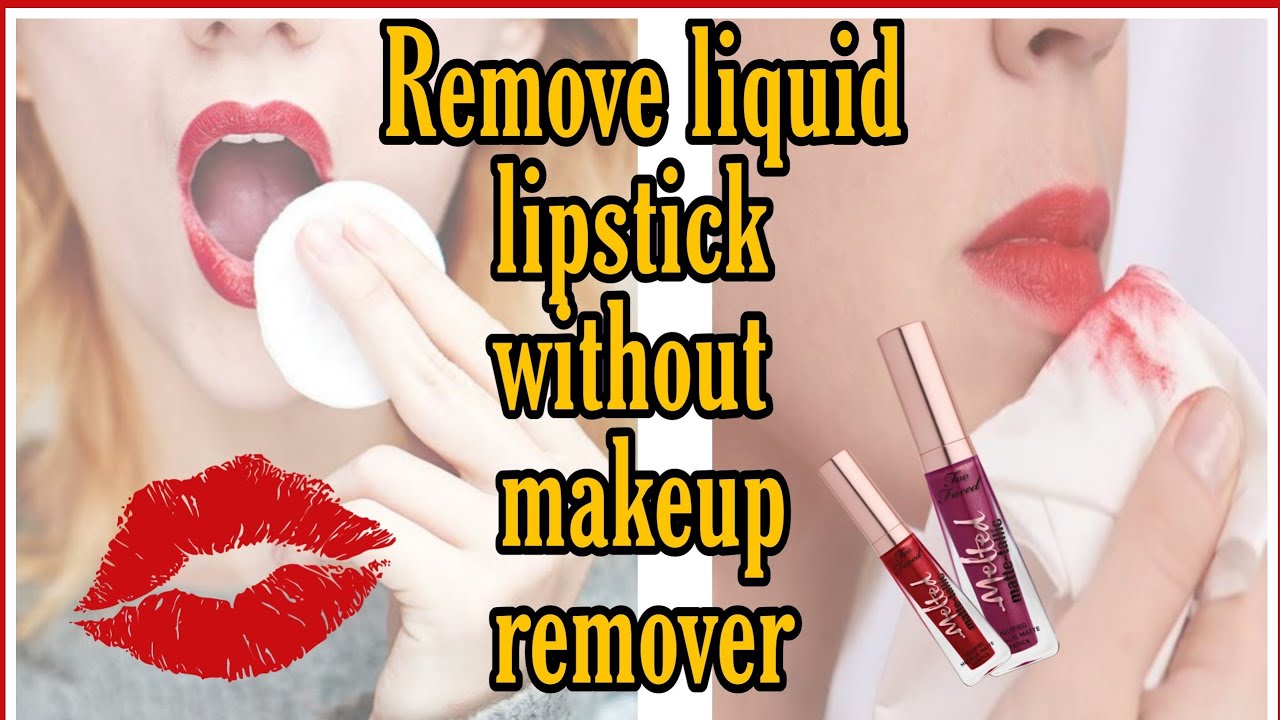Remove liquid lipstick without makeup remover | liquid lipstick | lipstick hack 