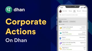 How to see Corporate actions on the Dhan App & Web | Bonus, Dividends, Stock Splits, Buybacks. screenshot 4