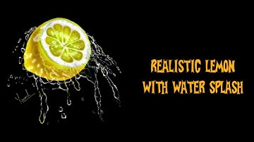 Lemon with water splash | realistic art | digital painting | time lapse| speed painting | Procreate