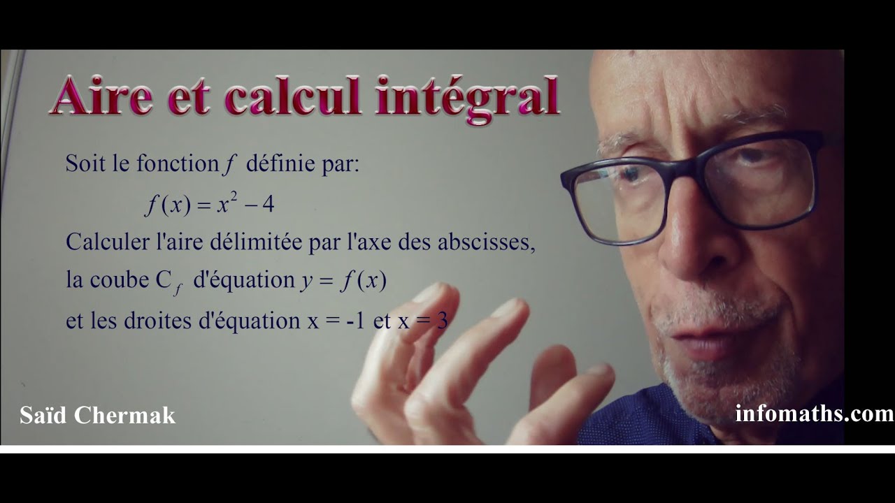 EXERCICE . CALCUL D'AIRE ET UN CALCUL INTÉGRAL