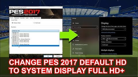 PES 2017 | How to change screen resolution to full HD Settings