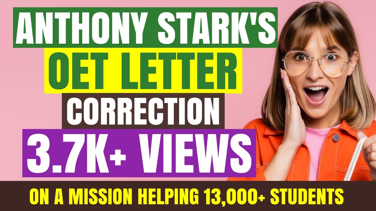 See Anthony Stark S Breathtaking Oet Referral Letter Correction Video Now Ace It Like Never Before Youtube