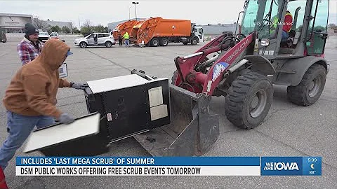 Des Moines Public Works offering last 'Mega Scrub' of the summer