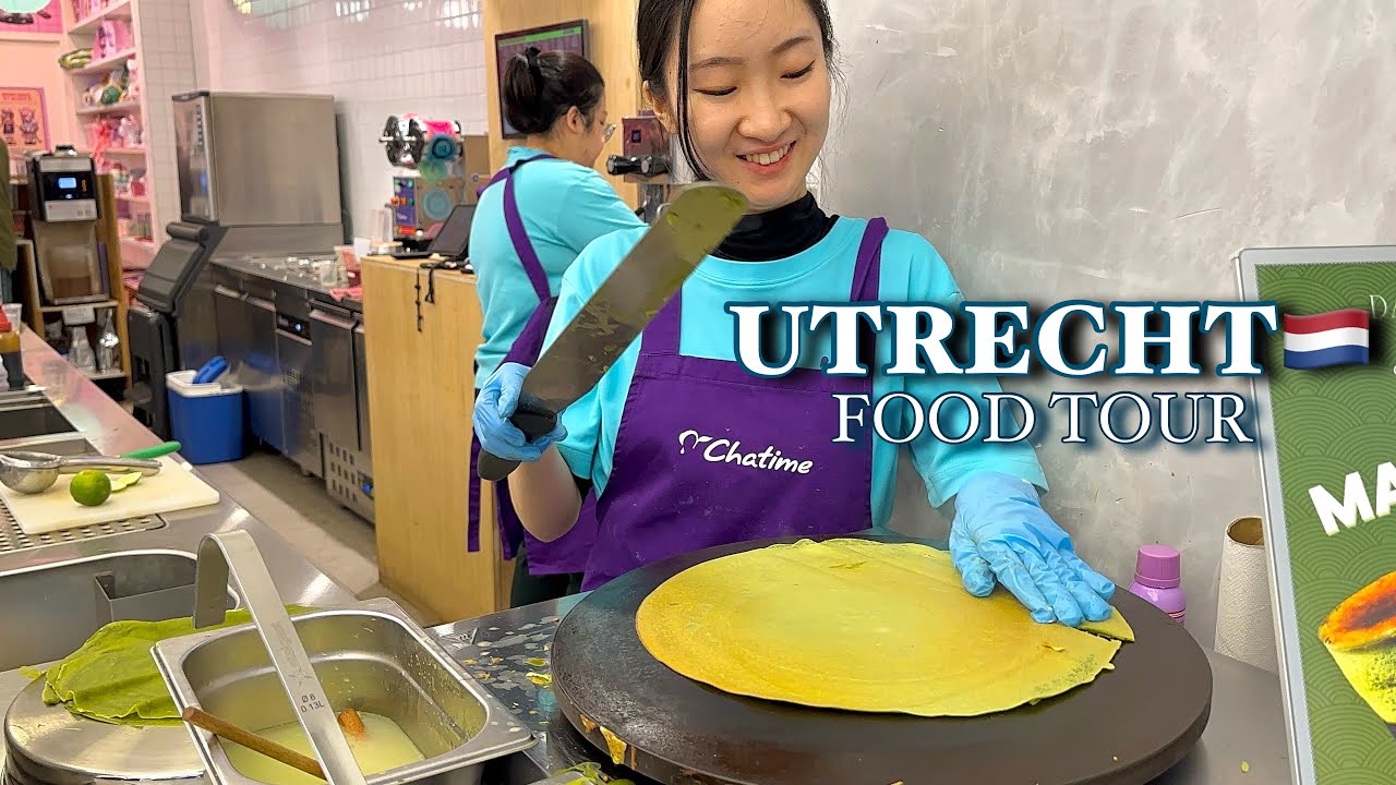 [4K] UTRECHT, Netherlands Food Tour | Kumpir, Matcha Crêpe & MORE | The Best Place To Try FOOD🇳🇱