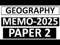 MEMO 2025 GEOGRAPHY P.2 2025  PREPARATORY EXAM [THUNDEREDUC] GRADE 12 GEOGRAPHY 12 PAPER 2 GAUTENG