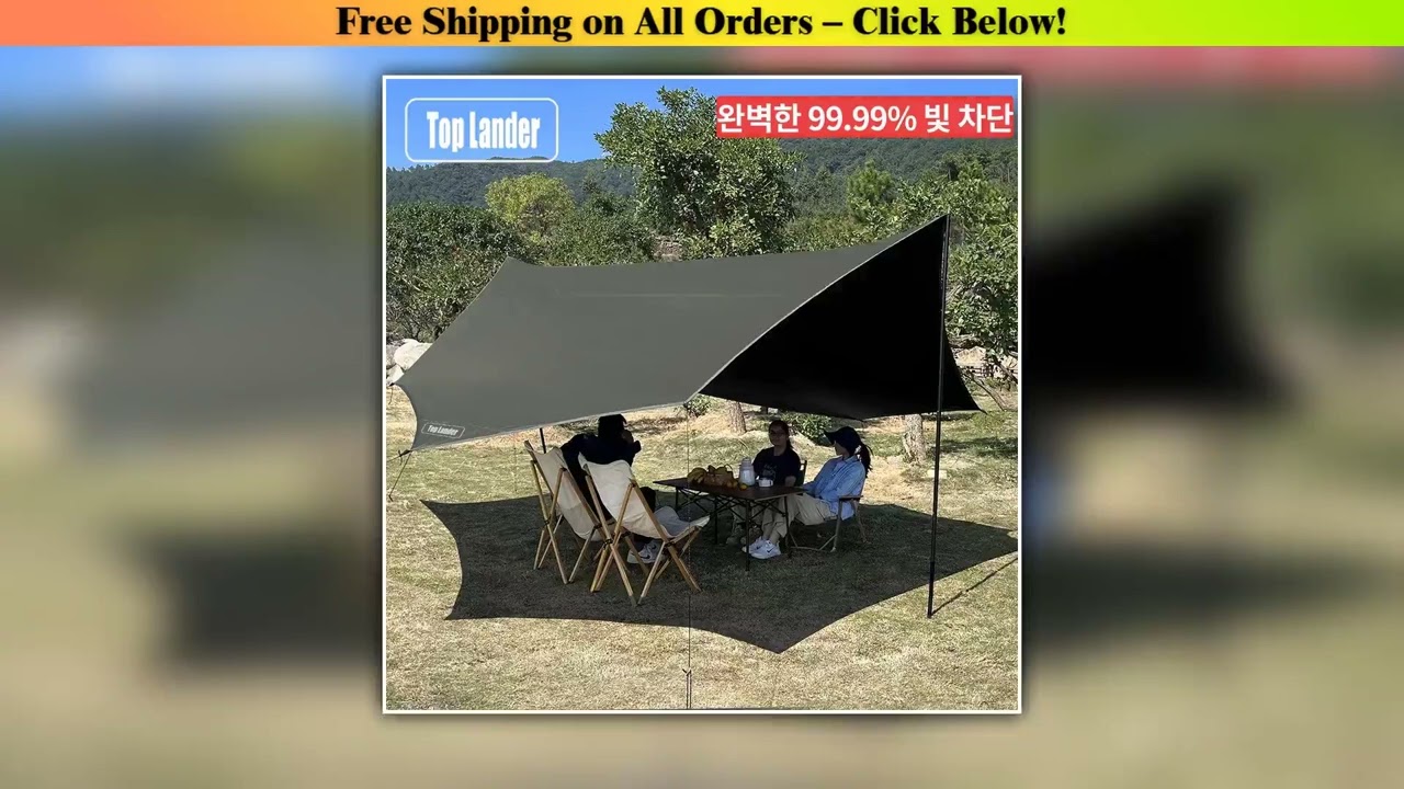 5.1x5.1m Large Black Coating Tarp Waterproof Octagon Coated Camping Tarp Outdoor Awning Tarpaulin