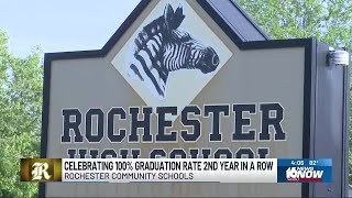 Rochester Community Schools celebrates 100% graduation rate for second year in a row