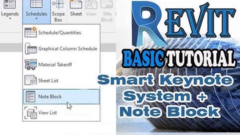 REVIT - SMART KEYNOTE SYSTEM + NOTE BLOCK