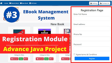 #3 Ebook Java Web Project | Registration Module | Advance Java Web Project using Servlet JSP