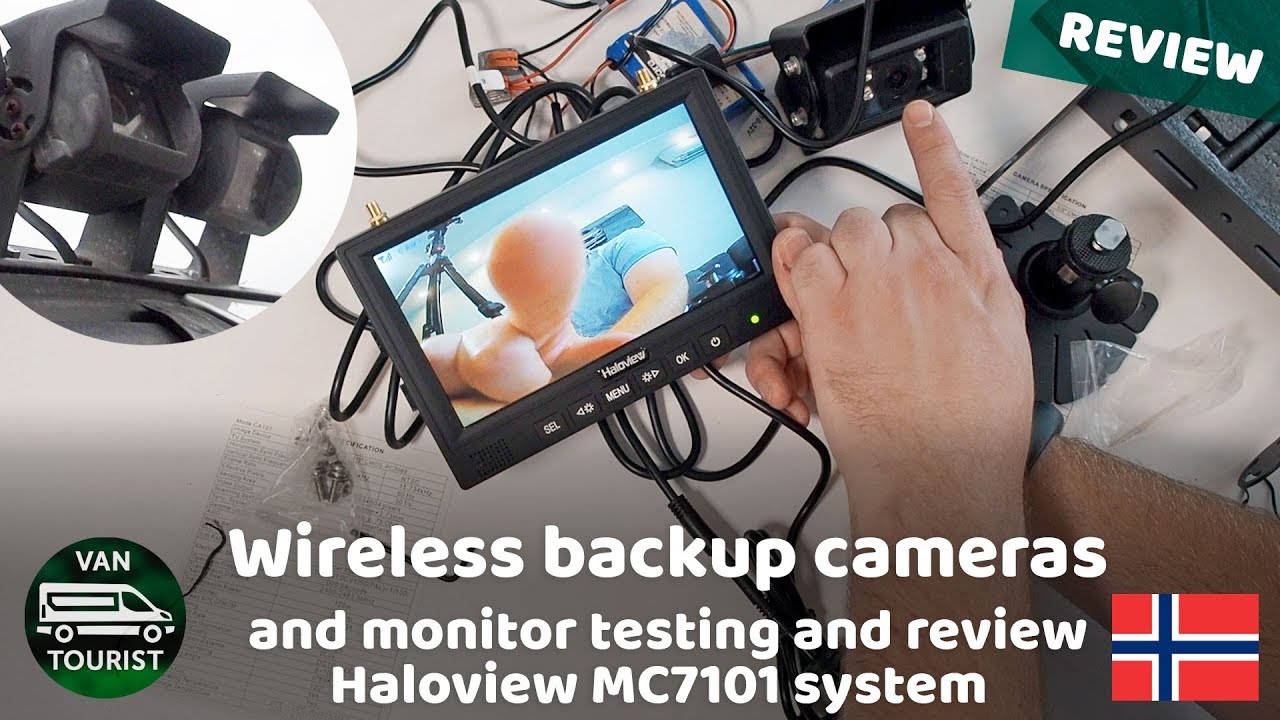 Wireless backup cameras for RV review and testing. Haloview mc7101 reverse camera & quad monitor