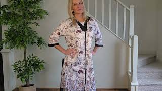Moo Moo Nightgown House Dress Zip up Robes for Women Long Lounge Dress House Coat Women S-3XL