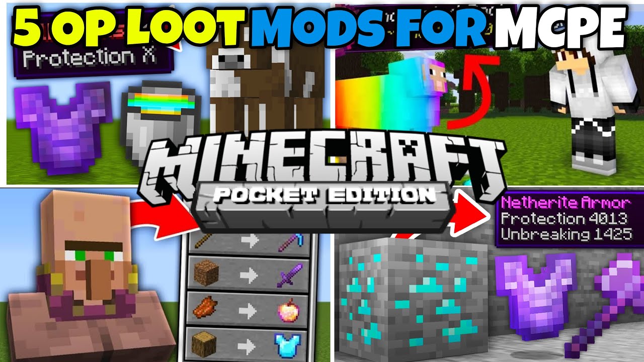 top 5 op loot addons for minecraft Pocket edition part 2 | top 5 best ...