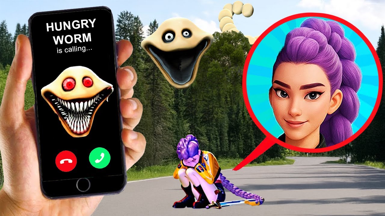 ДРОН МОНИТОРИТ HUNGRY WORM И KPOP DEMON HUNTERS RUMI НА КАМЕРУ!