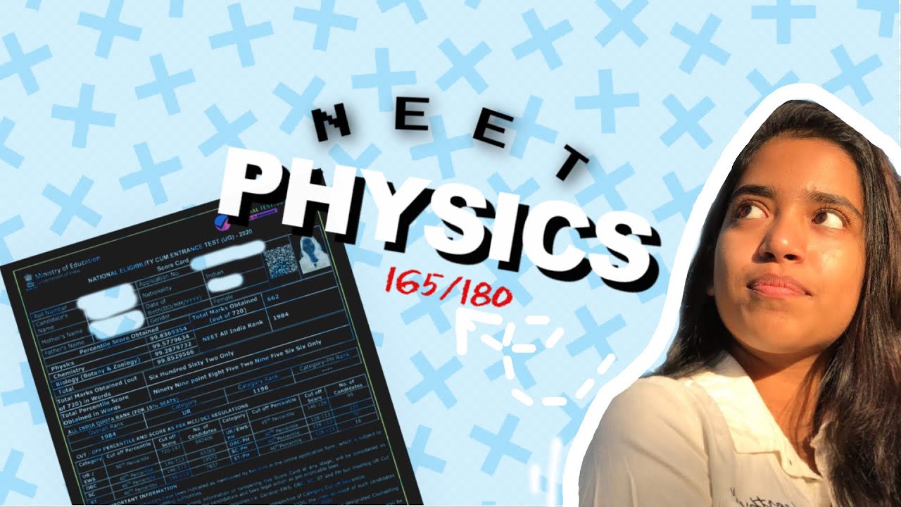 How I scored 165/180 in Physics for NEET 2020|*My SECRETS and TIPS*|How to prepare Physics for NEET