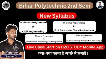 bihar polytechnic 2nd semester new syllabus(civil engineering)|sbte bihar 2nd semester syllabus|