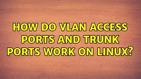 How do VLAN access ports and trunk ports work on Linux?