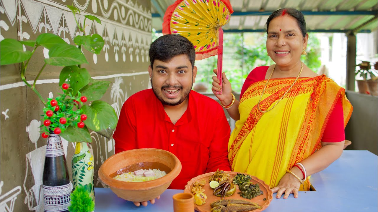 Panta Bhat Pakhala Bhat Recipe | এই গরমে মাছ দিয়ে নয় রকমের পদ দিয়ে আজ বানালাম পান্তা ভাত রেসিপি