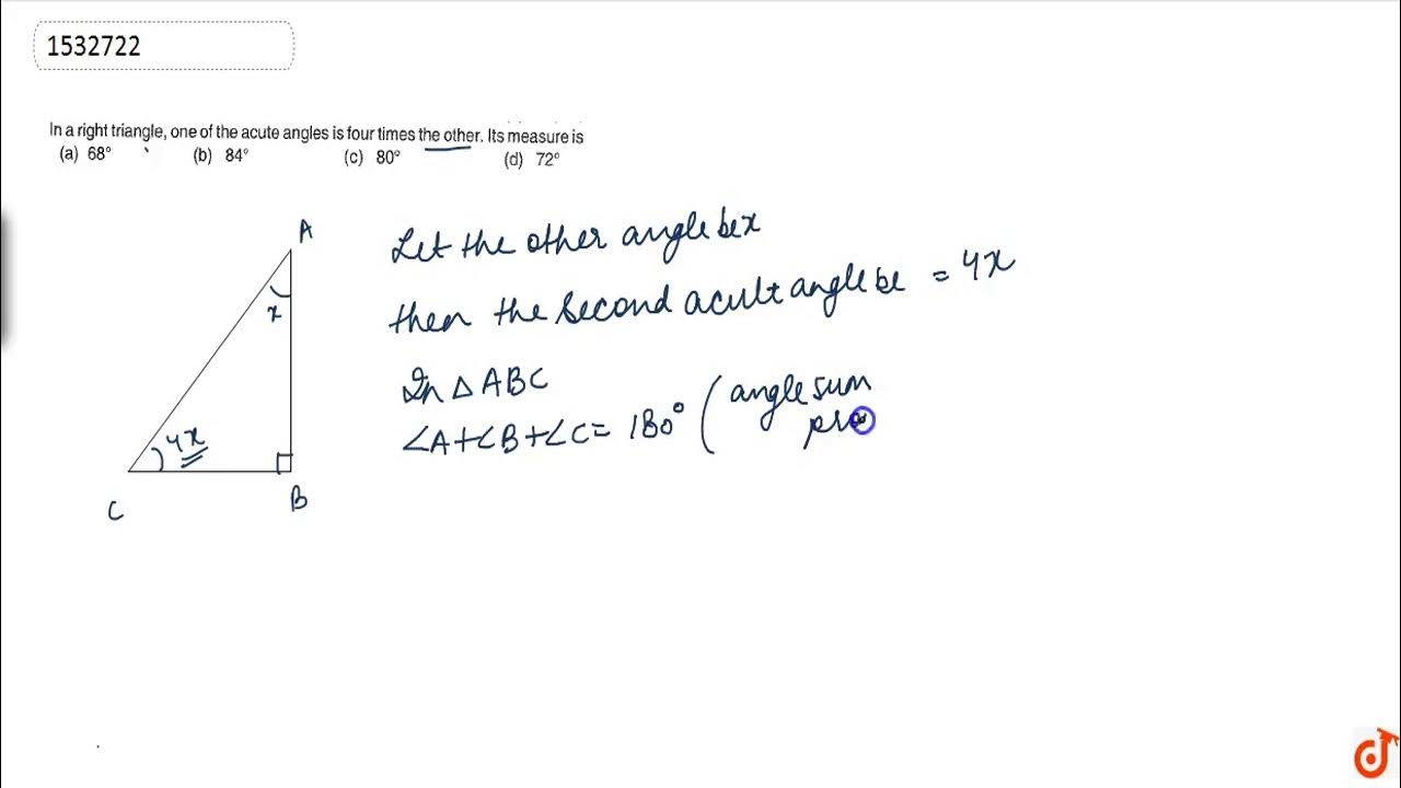 Find the measure of each acute angle