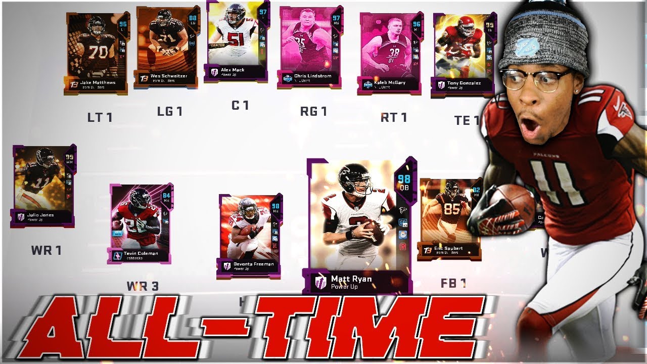 *INSERT 28-3 JOKE*  ALL-TIME ATLANTA FALCONS Squad Builder .. Madden 19 Ultimate Team