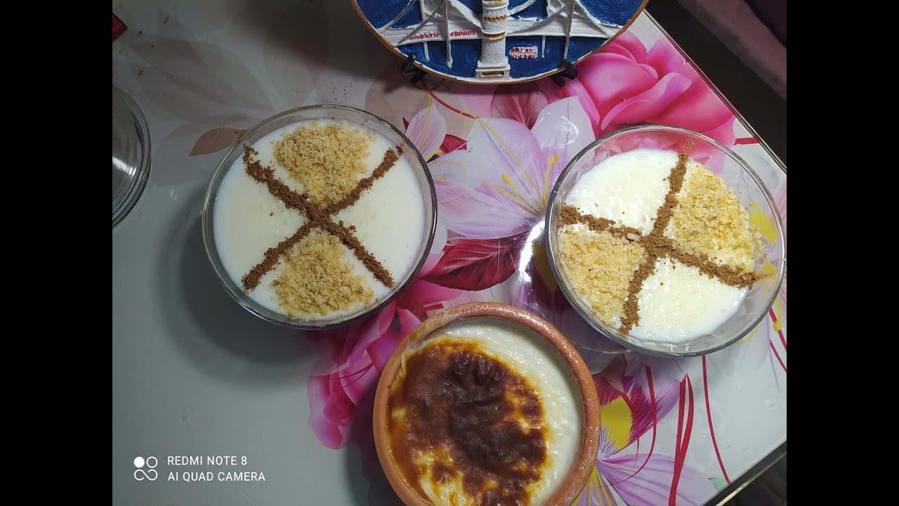 Sütlaç riz au lait 👌👌🥰🇩🇿🇹🇷  كريمة بالأرز وصفة تركىة ولاروع😋😋