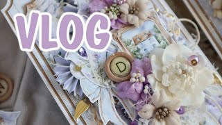 картинка: Scrap VLOG №23/Первые цветы из ткани и открытки с ними/ Влог июль/ Скрапбукинг