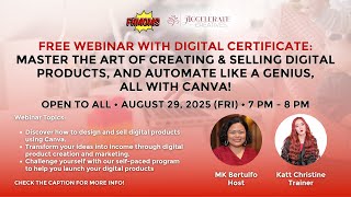 FROM BROKE & BROKEN… TO CEO — ALL STARTED WITH CANVA! 🎓 FREE Webinar + Digital Certificate
