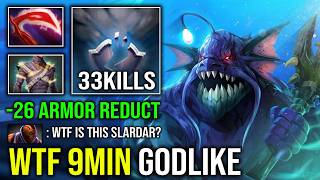 WTF 9MIN GODLIKE 2 Hits Delete Hero 26 Armor Reduction Desolator Solo Mid Slardar Dota 2