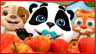 Five 5 Red Apples, Bingo Dog , Wheels on the Bus I Baby Panda  Nursery Rhymes, little sharks.