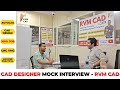Student from Karnataka gives CAD Design Mock Interview | RVM CAD Bangalore | Autocad & Solidworks