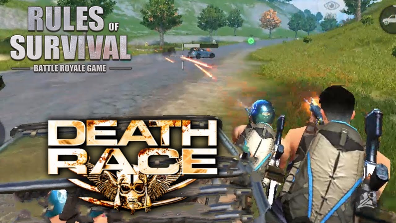 DOMINATING IN MY FIRST DEATH RACE GAME MODE WIN!! Rules of Survival New Game Mode