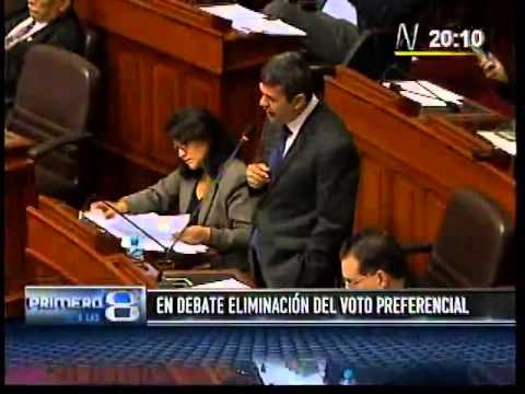 Martha Chavez en debate de la eliminación del voto preferencial parlamentarios gobierno de navarra