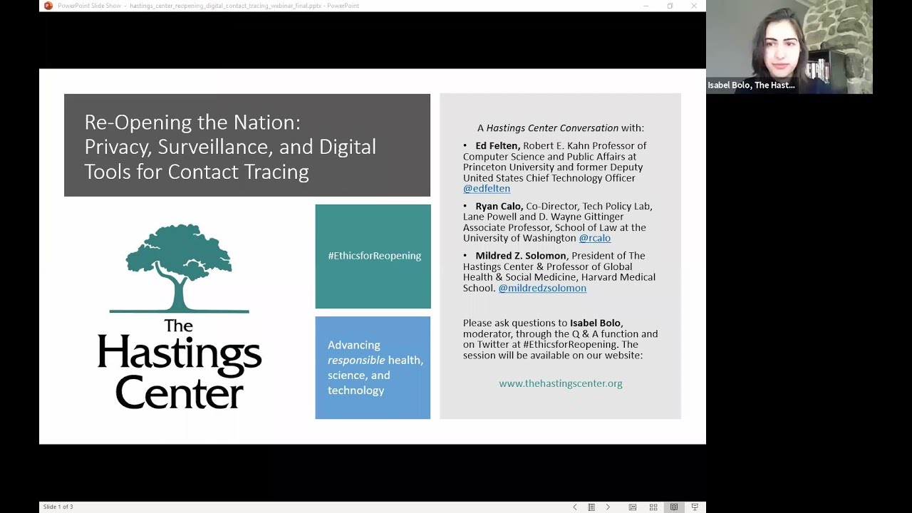 Re-Opening the Nation: Privacy, Surveillance, and Digital Tools for Contact  Tracing - The Hastings Center for Bioethics