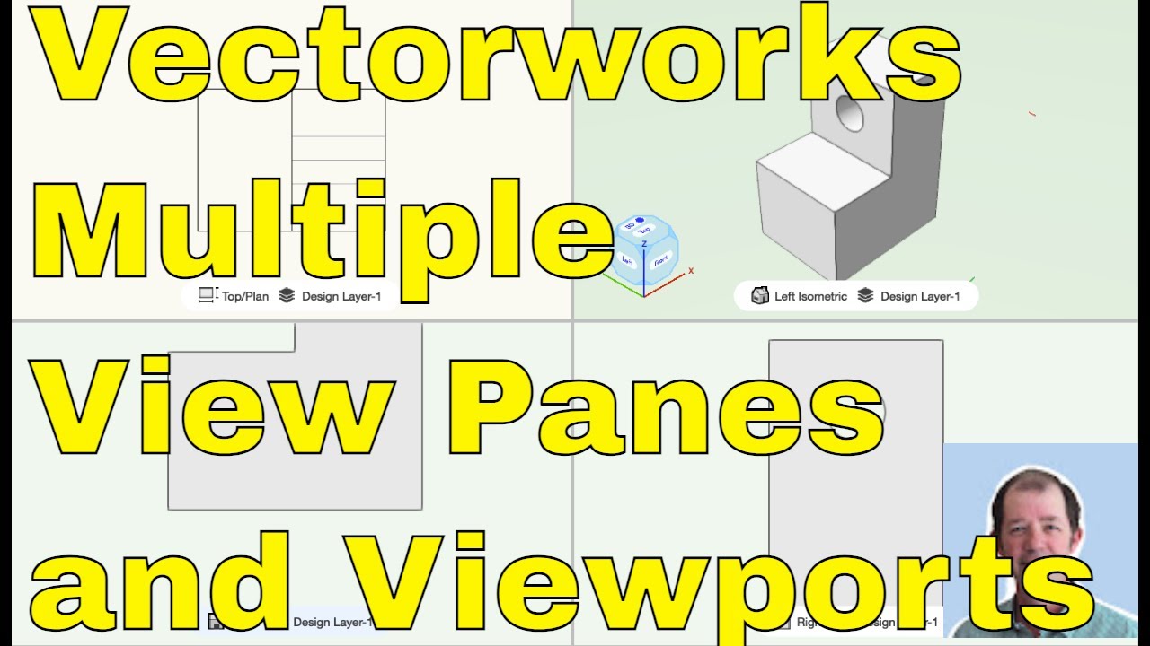 В Vectorworks доступны несколько видовых панелей и видовых окон.