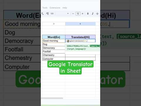 Google Translate in Excel? Here's the Smart Trick! 🌐💡